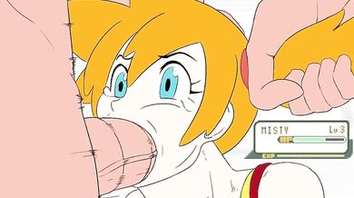Misty, the Gym Leader, loves to suck dicks and anything goes in this hentai porn video