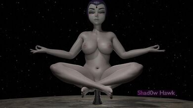 Raven gets deep in the zone during a peaceful meditation session