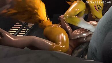 Renamon Takes on Mr Safety Lions Human Male, Caught on Camera!