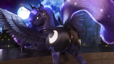 The Veiled Moon rises, revealing Princess Luna (naked) in all her glory!