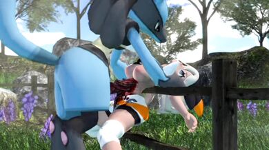 Beatrice experiences a wild Lucario [Gurochanop]