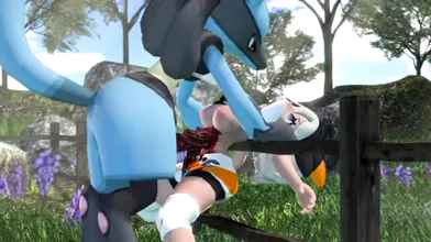 Beatrice experiences a wild Lucario [Gurochanop]