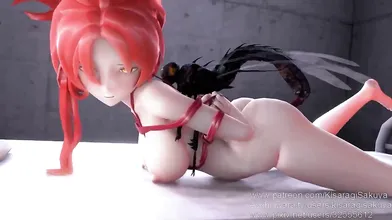 Luscious Cosmos: Anime Girl in Shibari Bondage, Insect-like Fertility Ritual