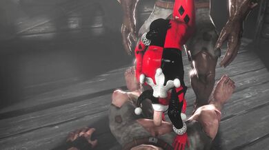 This is a hentai porn video that features Harley Quinn who shows off her flexibility in bed with the camera zooming in on her body movements