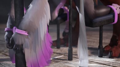 Monster human breeding: Gay gryphon used as mount by dragon and bred