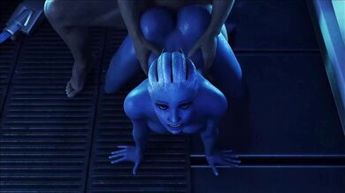 Watch Liara fuck the doggy with her hot Tomogani body in this hentai porn video!