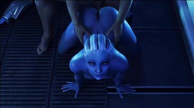 Watch Liara fuck the doggy with her hot Tomogani body in this hentai porn video!