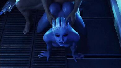 Watch Liara fuck the doggy with her hot Tomogani body in this hentai porn video!