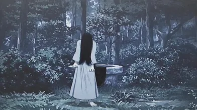 Sadako Presses Her Pussy Into Action
