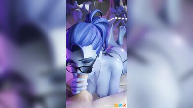 Reworded: A wife takes a blowjob from Overwatchs Widowmaker