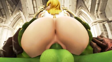 A horny orc warrior rides a sexy wolf-girl named Luna in slow motion while noname55 directs the scene in this erotic fantasy adventure