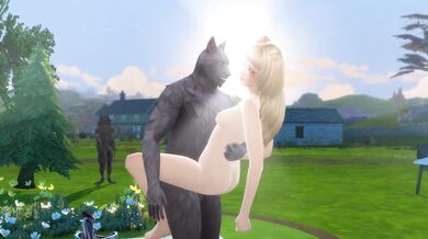 The wild and passionate love-making between a hot elven maiden and a savage wolfman!