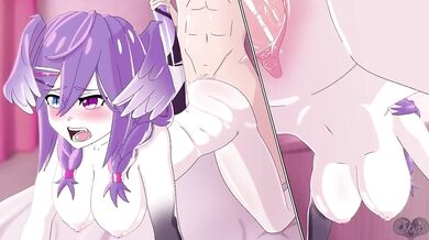 Two horny angels cant resist each others charms in the bedroom, and things get really hot when they start sucking and fucking!