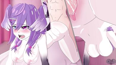 Two horny angels cant resist each others charms in the bedroom, and things get really hot when they start sucking and fucking!