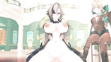 Watch as Anna Anon takes a break from her kora studies to receive an unexpected thighjob from Arlecchino in this hentai porn video