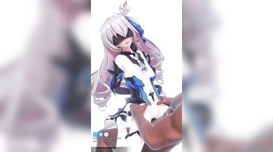 Watch as Bronya enjoys the sensations of bondage while moaning in pleasure, as AKT studs take control of her body