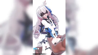 Watch as Bronya enjoys the sensations of bondage while moaning in pleasure, as AKT studs take control of her body