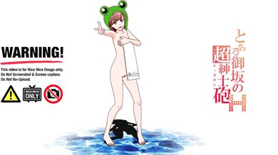 In this hentai porn video, Misaka Mikoto is seen naked and covered only in a towel as she teases the camera with her perfect body