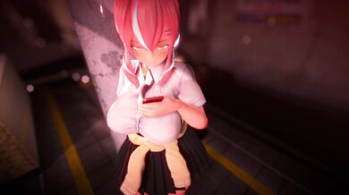 KyaroMMD Public bathroom