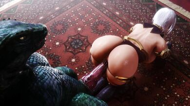 Sexy Siren Ivy Gives Monster Backshots to Lizardman [A] (noname55)