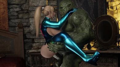 Massive Monster Fucks Small Hentai Girl: Samus Aran Gets Destroyed by a Giant Beast