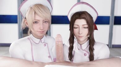 Lunafreya and Aerith Double BJ Nurse Lazy Procrastinator
