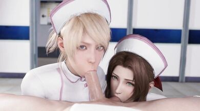 Lunafreya and Aerith Double BJ Nurse Lazy Procrastinator