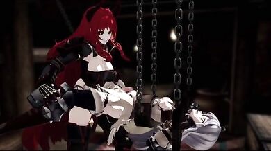 Watch this hot Futa Demon ravish the helpless little Femboy in this intense hentai video!