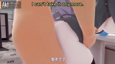 Horny Secretary in a Sexy Office Uniform