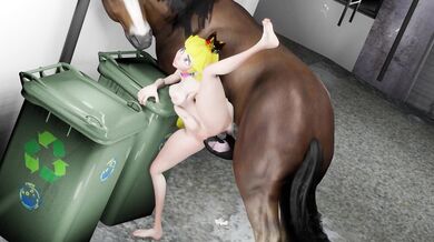 The Equestrian Pleasure of Peach and Her Favorite Horse (Dicesfm)