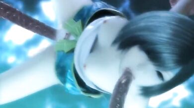 Tentacle monsters of the night, oh no! Theyre coming to give Yuffie a go!