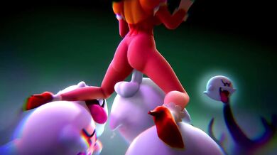 Peach & Daisy Caught By Ghosts [On Model3d]