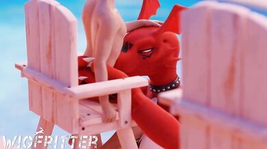 Guilmons Blowjob Adventure with the Wet and Wild Lifeguard - Wigfitter