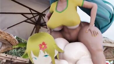 Miku and Basil battle it out in a hot Brazilian threesome!