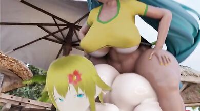 Miku and Basil battle it out in a hot Brazilian threesome!