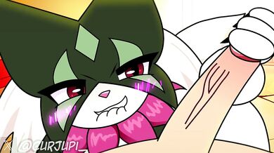 Meowscarada wants to get down and dirty with the D-cup Curjupi!