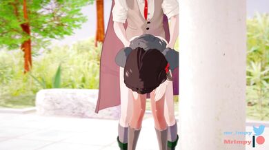 Yunyun leaves Megumin waiting while getting fucked by Mr Impy in Konosuba 2: The Crimson Demons