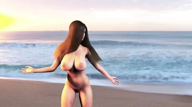 Sexy Beach Babe Eileen Loves to Dance in the Sand