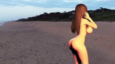 Sexy Beach Babe Eileen Loves to Dance in the Sand