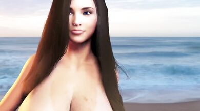 Sexy Beach Babe Eileen Loves to Dance in the Sand