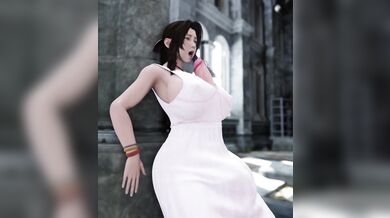 Aerith Grows 3 Cup Size, (milky girls)