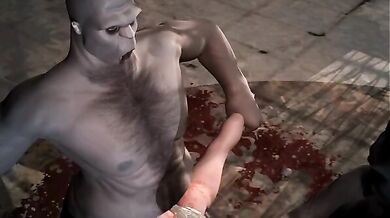 Monster fucking in loud moans and groans