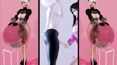 Watch the action of hot babes getting down and dirty in Artshow - PMV style!