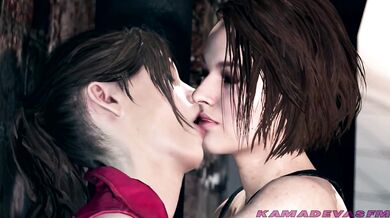 Jill and Claire kissing - Kamadeva SFM