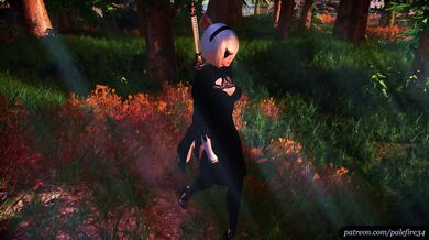 Female alien creature with tentacles and a wide open pussy, gets aroused as she lays eggs inside her partners hot mouth