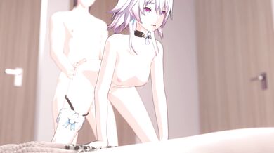 Taken from behind in a doggy style position, March receives his hard cock