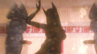 Anubis has his way with the Egyptian mummy