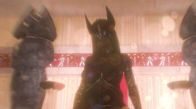 Anubis has his way with the Egyptian mummy