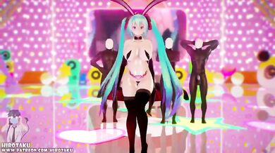 Pregnant Hatsune Miku asks, What is love? as shes taken from behind by a mysterious man with a massive cock