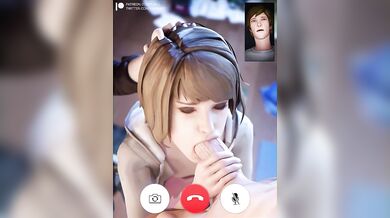 Life is strange when Max Caulfield give hot blowjobs in the bathroom stall during a class trip to Blackwell Academy